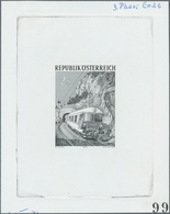 10196 Thematik: Eisenbahn / Railway: 1971, Austria. Proof In Black (marked As 3th Phase/End) For The Issue - Eisenbahnen