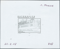 10204 Thematik: Eisenbahn / Railway: 2005, Austria. Proof In Black (marked As 1th Phase) For The "Railways - Eisenbahnen