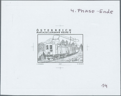 10206 Thematik: Eisenbahn / Railway: 2007, Austria. Proof In Black (marked As 4th Phase/End) For The "Rail - Eisenbahnen