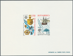 10212 Thematik: Europa / Europe: 1992, France. Collective Proof DeLuxe Sheet On Card In Issued Colors For - Idées Européennes