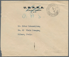 10218 Thematik: Europa-UNO / Europe-UNO: 1946, Stampless Preprinted Cover "U.N.R.R.A / ALBANIA MISSION / C - Idee Europee