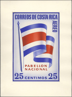 10223 Thematik: Flaggen / Flags: 1960s (approx), Costa Rica. Artist's Drawing For An 25c Airmail Stamp "Pa - Autres & Non Classés