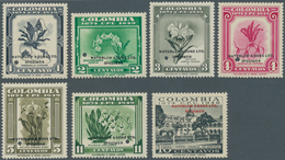 10239 Thematik: Flora-Orchideen / Flora-orchids: 1950, Colombia. Complete UPU Series (7 Values) Showing OR - Orchideen