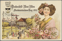 10250 Thematik: Flora-Rosen / Flora-roses: 1912, Bavaria. Private Picture Postcard 5pf Luitpold Showing "V - Roses