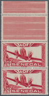 10258 Thematik: Flugzeuge, Luftfahrt / Airoplanes, Aviation: 1942, Senegal AOF. Air Mail Stamp "100fr Airp - Aerei