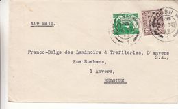 Irlande - Lettre De 1949 - Oblit Cobh - Exp Vers Anvers - Armoiries - Cartas & Documentos