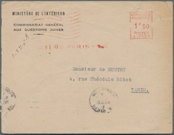 10312 Thematik: Judaika / Judaism: 1943, France: Official Preprinted Cover "MINISTÈRE DE L'INTÉRIEUR / COM - Non Classificati