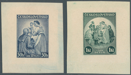 10315 Thematik: Kinder / Children: 1936, Czechoslovakia. Lot Of 2 Die Proofs For The Values 50h And 1kc Of - Altri & Non Classificati