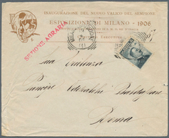 10368 Thematik: Messen-Weltausstellungen / Fairs, World Exhibitions: 1906: Exposition In MILAN, Inauguriti - Autres & Non Classés
