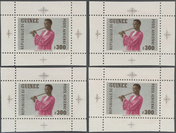 10380 Thematik: Musik / Music: 1962, Guinea. Lot Containing 1 Artist's Drawing And 4 Margined, Perforated, - Musica