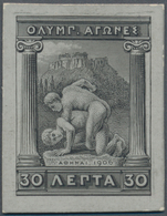 10419 Thematik: Olympische Spiele / Olympic Games: 1906, Griechenland Für Athen. PROBEDRUCK In Grau Für 30 - Altri & Non Classificati