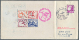 10460 Thematik: Olympische Spiele / Olympic Games: 1936, Berlin, Olympiafahrt Mit Auflieferung Frankfurt R - Altri & Non Classificati