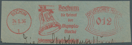 10469 Thematik: Olympische Spiele / Olympic Games: Deutsches Reich Absenderfreistempel BOCHUM 12 Pf. "Boch - Autres & Non Classés