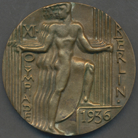 10484 Thematik: Olympische Spiele / Olympic Games: 1936, Germany For Berlin '36. Cast-bronze MEDAL OF PART - Sonstige & Ohne Zuordnung