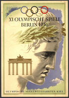 10509 Thematik: Olympische Spiele / Olympic Games: 1936, Kiel, Schmuckblatt-Telegramm XI. Olympische Spiel - Autres & Non Classés