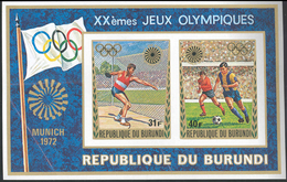 10589 Thematik: Olympische Spiele / Olympic Games: 1972, Burundi: OLYMPIC GAMES MUNICH'72, Final Drawing F - Autres & Non Classés