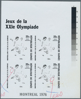 10605 Thematik: Olympische Spiele / Olympic Games: 1976, MONTREAL '76, Soccer - 6 Items; Guinea, Progressi - Sonstige & Ohne Zuordnung