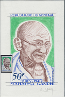 10646 Thematik: Persönlichkeiten - Gandhi / Personalities - Gandhi: 1969, Senegal. Original Artist's Paint - Mahatma Gandhi