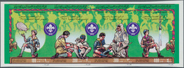 10698 Thematik: Pfadfinder / Boy Scouts: 1982, LIBYA: 75 Years Of Scouts Complete Set In Horiz. Strip/4 An - Sonstige & Ohne Zuordnung