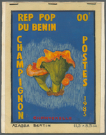 10713 Thematik: Pilze / Mushrooms: 1985, Benin. Artwork For A Value Of The MUSHROOMS Series Showing A Non- - Champignons