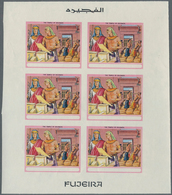 10819 Thematik: Religion / Religion: 1970, Fujeira. Progressive Proof (7 Phases) In Miniature Sheets Of 6 - Altri & Non Classificati