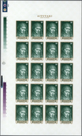 10827 Thematik: Religion / Religion: 1981, Aitutaki. Complete Imperforate Proof Sheet Of 20 In Issued Colo - Sonstige & Ohne Zuordnung