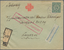 10858 Thematik: Rotes Kreuz / Red Cross: 1918 Österreich Stempel Mit Abb. "Rotes Kreuz" Auf R-Brief Von Wi - Croix-Rouge