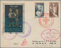 10869 Thematik: Rotes Kreuz / Red Cross: 1950 Frankreich 8 Und 15 Fr. "Rotes Kreuz" (kompl. Satz) Auf Sond - Croce Rossa