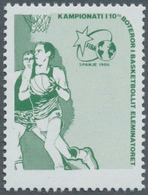 10911 Thematik: Sport-Basketball / Sport-basketball: 1985, Albania. Basketball Championship, Spain. 80q Gr - Pallacanestro