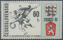 10930 Thematik: Sport-Fußball / Sport-soccer, Football: 1958/1970, Lot Containing 1 CSR Stamp "60h Soccer - Sonstige & Ohne Zuordnung