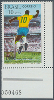 10935 Thematik: Sport-Fußball / Sport-soccer, Football: 1969, 10c. "Pele", Marginal Copy From The Lower Ri - Other & Unclassified