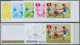 10937 Thematik: Sport-Fußball / Sport-soccer, Football: 1970, AJMAN-MANAMA: Football World Championships 1 - Autres & Non Classés