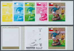 10939 Thematik: Sport-Fußball / Sport-soccer, Football: 1970, AJMAN-MANAMA: Football World Championships 1 - Autres & Non Classés