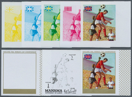 10940 Thematik: Sport-Fußball / Sport-soccer, Football: 1970, AJMAN-MANAMA: Football World Championships 1 - Other & Unclassified