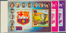 10953 Thematik: Sport-Fußball / Sport-soccer, Football: 1974 Anniv. (75 Years) FC Barcelona: Souvenir Shee - Sonstige & Ohne Zuordnung