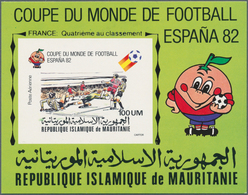 10959 Thematik: Sport-Fußball / Sport-soccer, Football: 1980, "World Cup In Football Spain 1982" MAURITANI - Autres & Non Classés