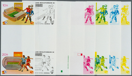 10973 Thematik: Sport-Fußball / Sport-soccer, Football: 1982, SOCCER WORLD CUP SPAIN '82 - 8 Items; Guinea - Other & Unclassified