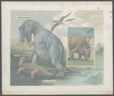 11047 Thematik: Tiere-Dinosaurier / Animals-dinosaur: 1995 (ca.), MOLDOVA: Dinosaur (Tyrannosaurus, Scolos - Vor- U. Frühgeschichte