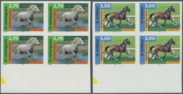 11106 Thematik: Tiere-Pferde / Animals-horses: 1998, France. Complete Set (4 Values) "Horses" In IMPERFORA - Chevaux