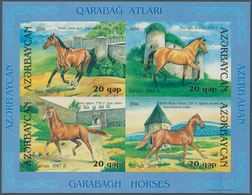 11107 Thematik: Tiere-Pferde / Animals-horses: 2006, AZERBAIJAN: Karabakh Horse Set Of Four And The Two Mi - Chevaux