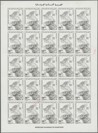 11165 Thematik: Tiere-Vögel / Animals-birds: 1976, Mauritania, 6 Items, Progressive Plate Proofs For The 2 - Sonstige & Ohne Zuordnung