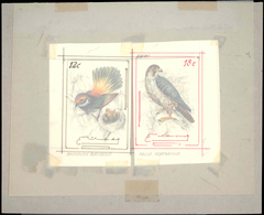 11170 Thematik: Tiere-Vögel / Animals-birds: 1981, Aitutaki: BIRDS, Accepted Drawing "Rotstirfächerschwanz - Autres & Non Classés