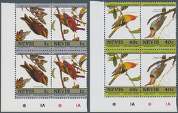 11175 Thematik: Tiere-Vögel / Animals-birds: 1985, Nevis. Complete BIRD Series (8 Values) In 4 Double Pair - Autres & Non Classés