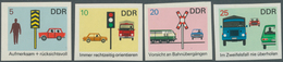 11215 Thematik: Verkehr / Traffic: 1969, DDR: Sicherheit Im Straßenverkehr Kompletter Satz UNGEZÄHNT, Post - Autres & Non Classés