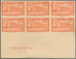 11219A Thematik: Verkehr-Motorrad  / Traffic-motorcycle: 1953, Haiti. Special Delivery Stamp 25c In A Block - Motos