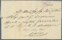 11300 Ägypten - Vorphilatelie: 1837, Entire Letter From Damieta To The Consul General Of Sardines In Cairo - Préphilatélie