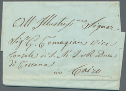 11302 Ägypten - Vorphilatelie: 1846, Entire Letter From Scibin To The Vice-Consul Of Tuscany In Cairo, Wit - Préphilatélie