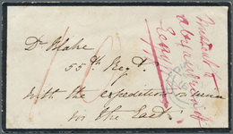 11317 Ägypten: 1854, Folded Mourning Envelope From "GIBRALTAR 23/MAY/1854" Addressed To The "army In The E - 1915-1921 British Protectorate