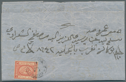 11340 Ägypten: 1871, ROSETTA: Entire Native Letter From Rosetta To Cairo Franked With 1867 1pia. Red Tied - 1915-1921 British Protectorate