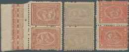 11341 Ägypten: 1872-75 Third Issue Vertical Tête-bêche Pairs Of 5pa., 10pa. And 1pi. From 2nd Printing, Al - 1915-1921 British Protectorate